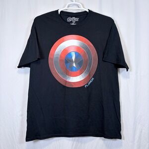Marvel Avengers Captain America Shield T-Shirt Black Florida Graphic XL